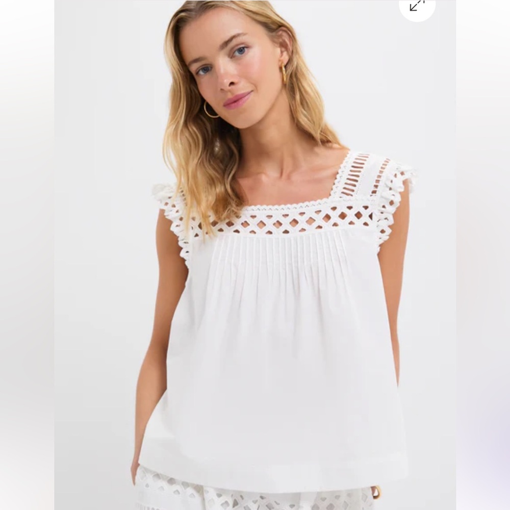 Tuckernuck x Studio McGee - White Cotton Eyelet Rue Blouse